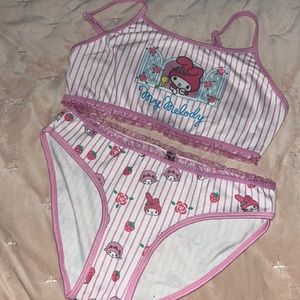 Sanrio my melody pj set/ bra and panty set